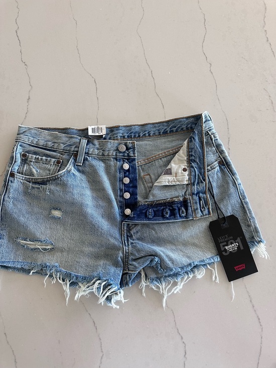 Levi's Pants - Levi's 501 Mid Rise Denim Shorts Button Fly 100% Cotton Cutoff Womens 32 NWTs